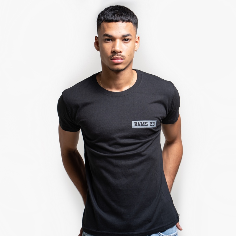 Rams T-shirt med lille rektangulært print 23