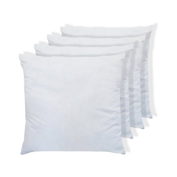COLLEZIONE CASA Set di 4 cuscini morbidi economici 60x60 cm - Bianco