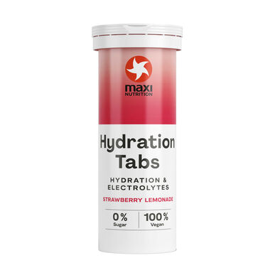 Tabletas hidratantes sabor fresa Maxi Nutrition, 10 tabletas