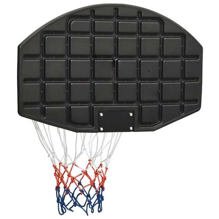 Tablero de baloncesto vidaXL negro 71x45x2 cm Polietileno, aro de baloncesto, tablero 93667