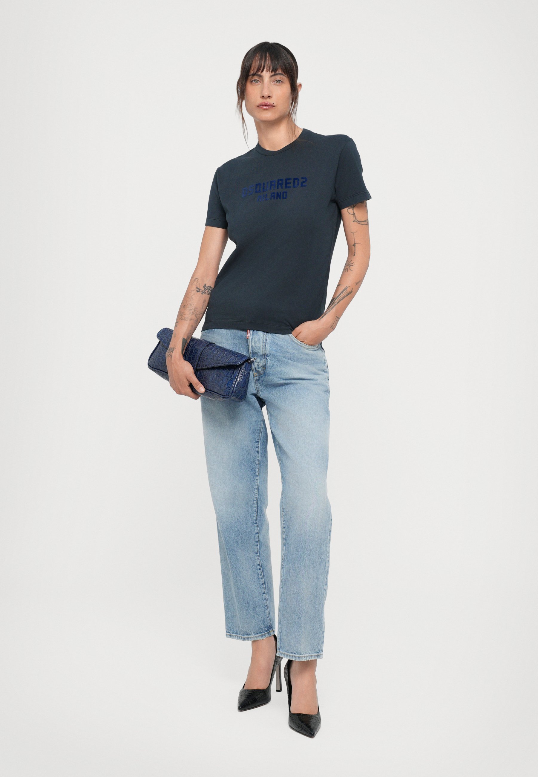 Camiseta Dsquared2 JUST RIGHT - Camiseta estampada - azul marinho