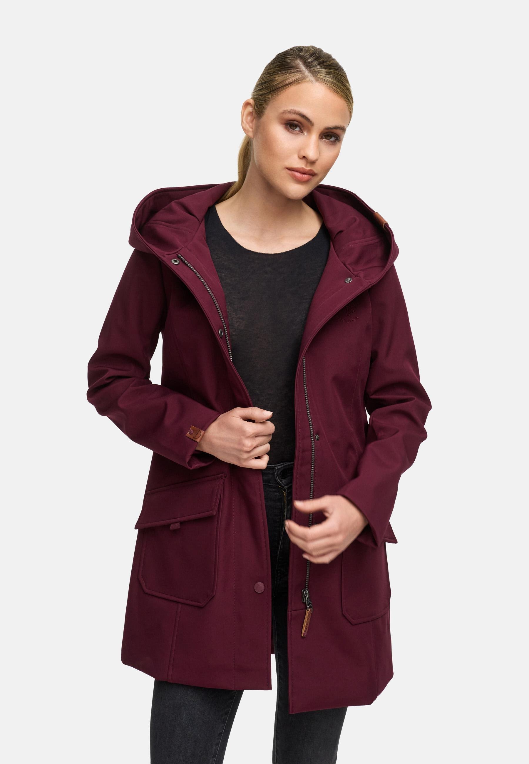Marikoo MAYLEEN - Veste imperméable - rouge foncé chiné