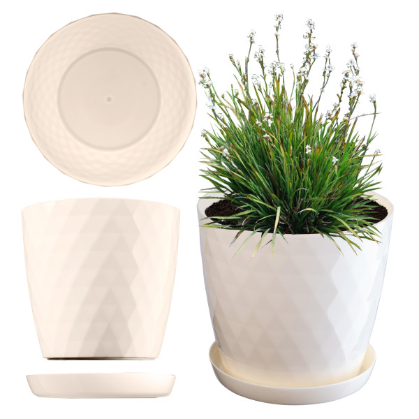 Doniczka Osłonka z Podstawką Donica 12cm 9x Kolor