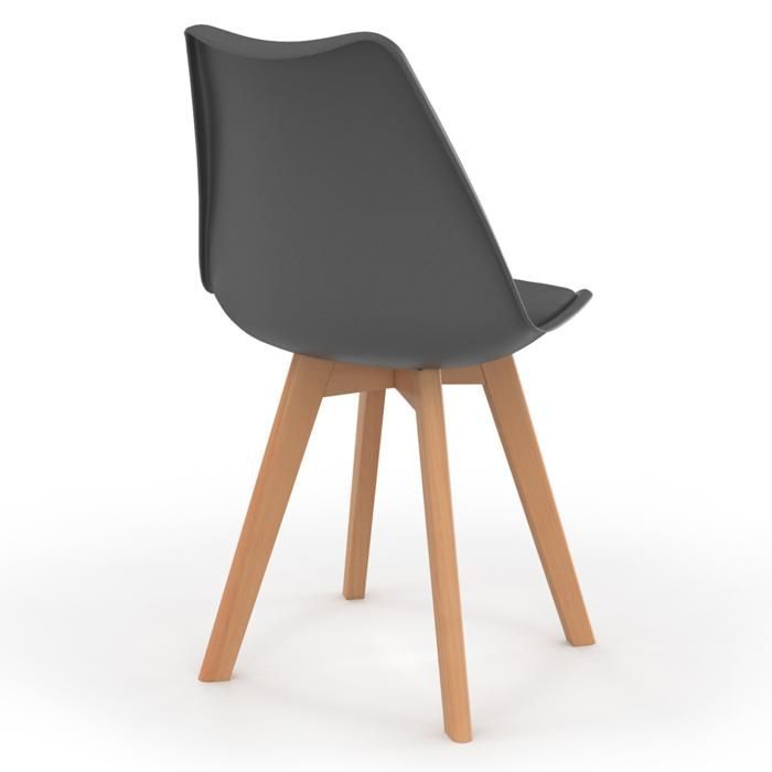 IDMARKET Lot de 4 chaises de salle à manger SARA scandinaves gris foncé, terracotta, beige x2