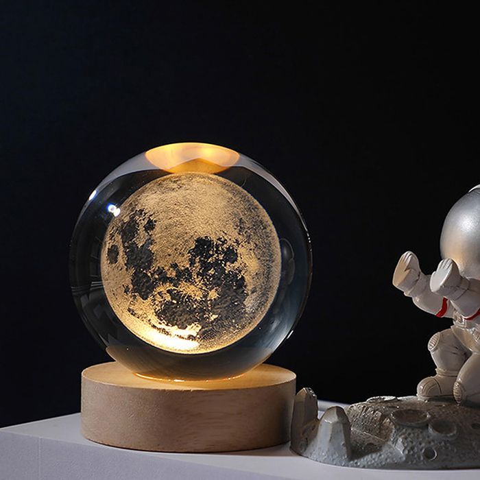 Bola De Cristal Luz Nocturna LED Galaxia Bola De Cristal - Luna