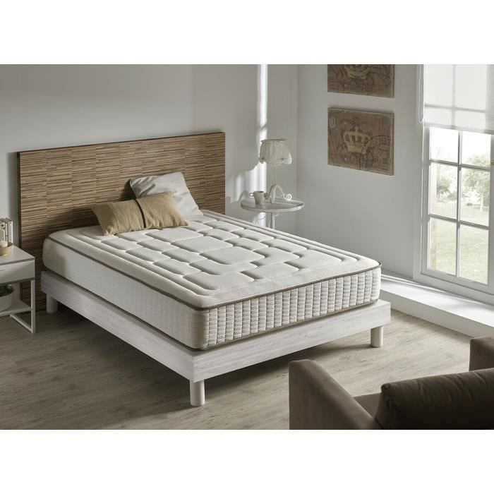 Colchón - IKON SLEEP - Spring Deluxe - 200x200 cm - Muelles ensacados - Espuma de alta resiliencia