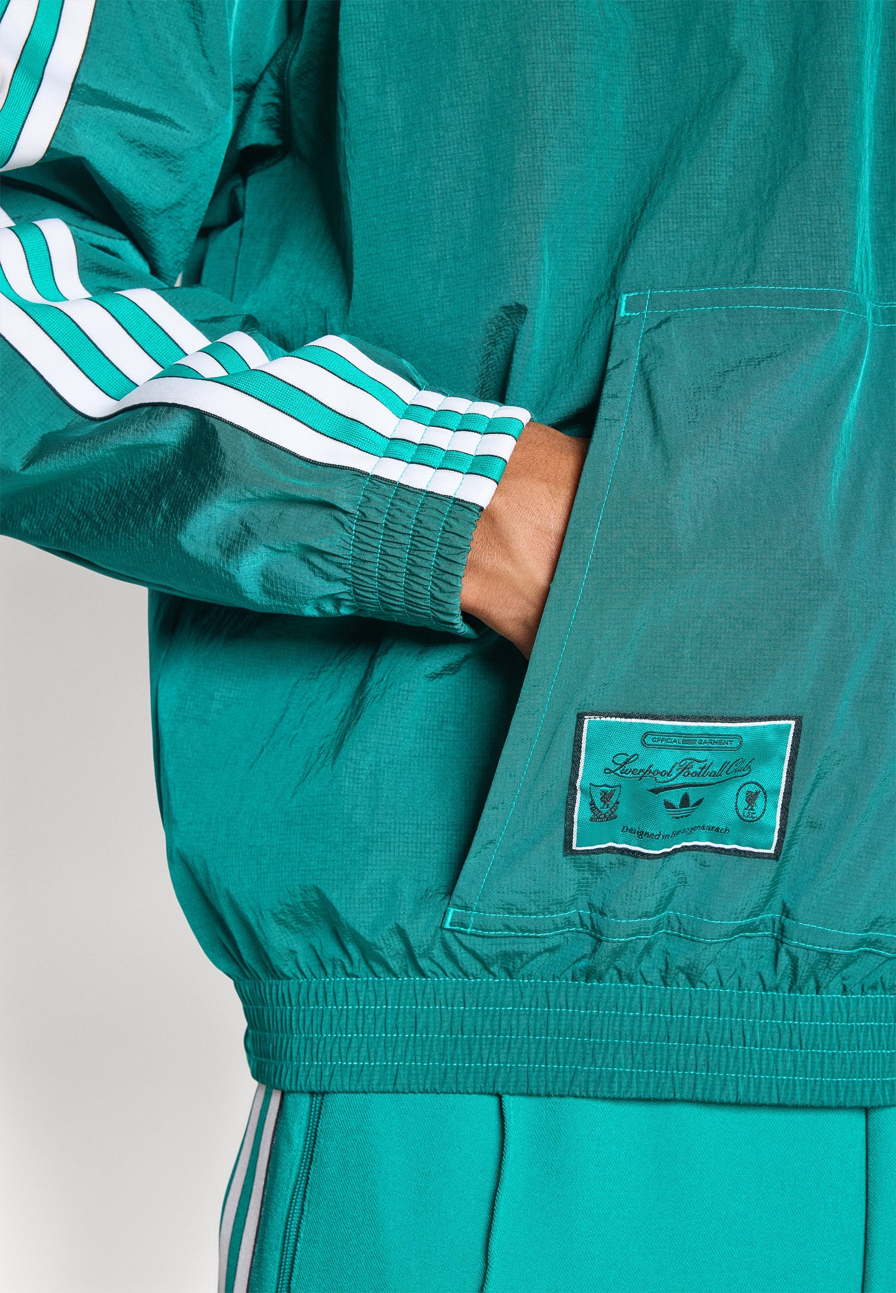 adidas Originals LIVERPOOL FC ICON FÉLZIPZÁROS DZSEKI - Klubmez - tengerzöld