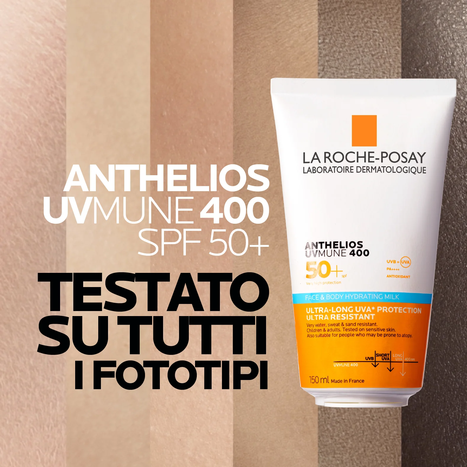Anthelios UVMune 400 Latte viso e corpo SPF50+ - Latte solare corpo alta prot., Solare viso alta prot.