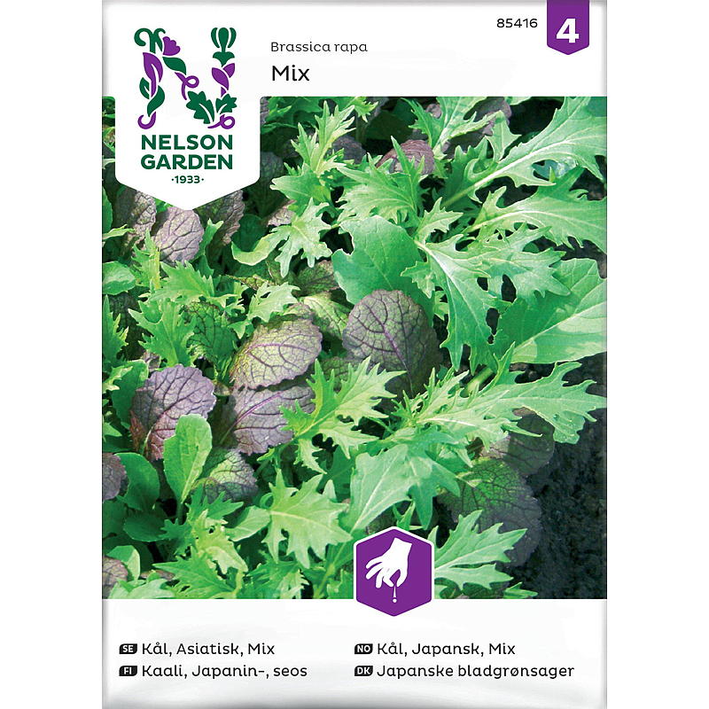 Nelson garden Seeds japanske bladgrønnsaker, blanding