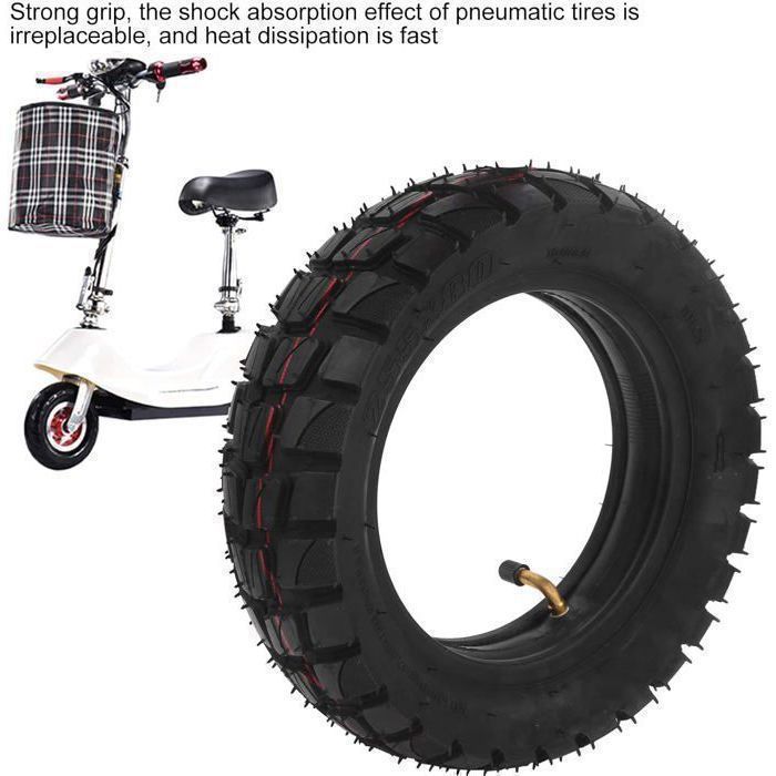 Pneu externo - SIKSOG - 255X80 - Borracha - Compatível com patinetes elétricos - 10 polegadas