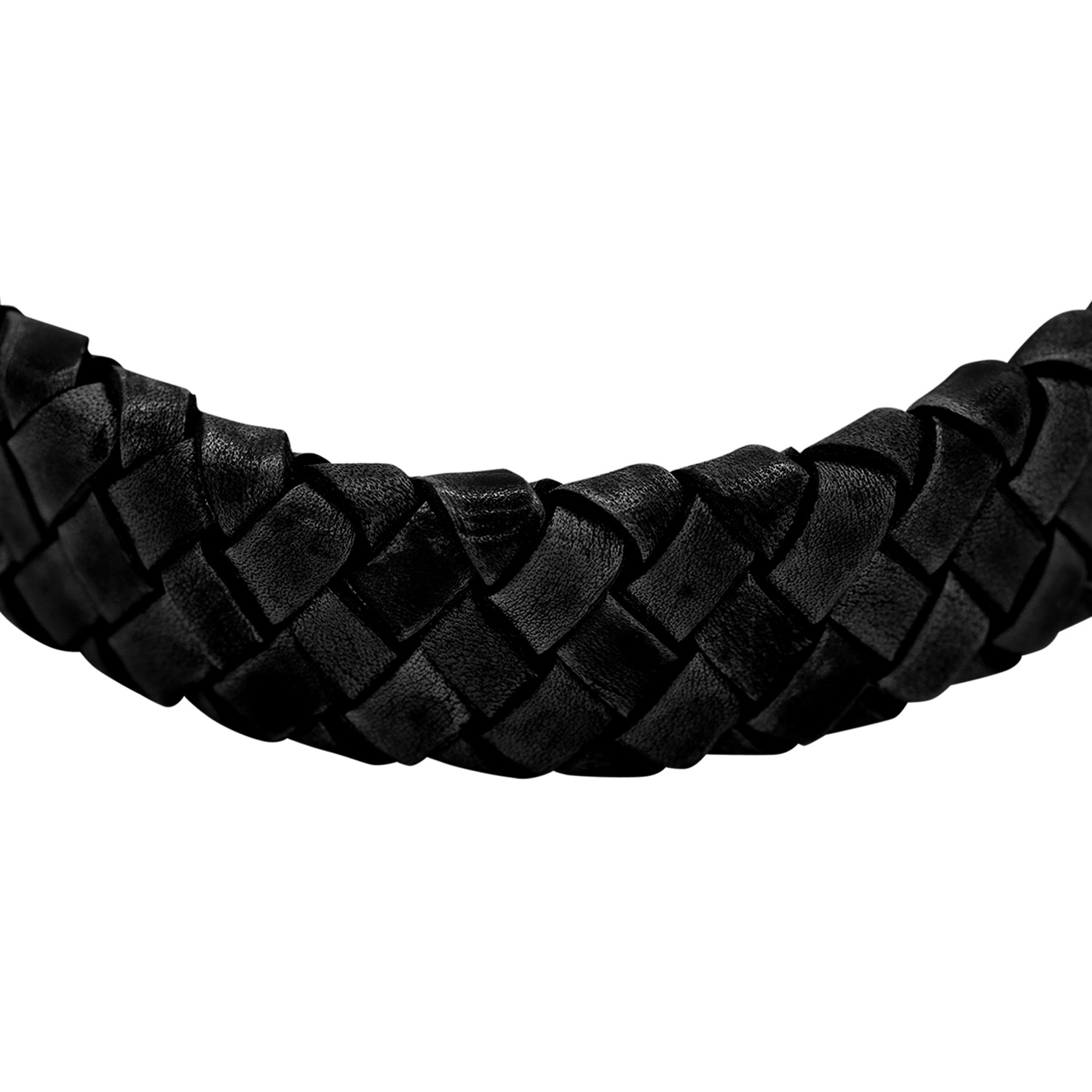 Heideman Bracelet en cuir Keno noir