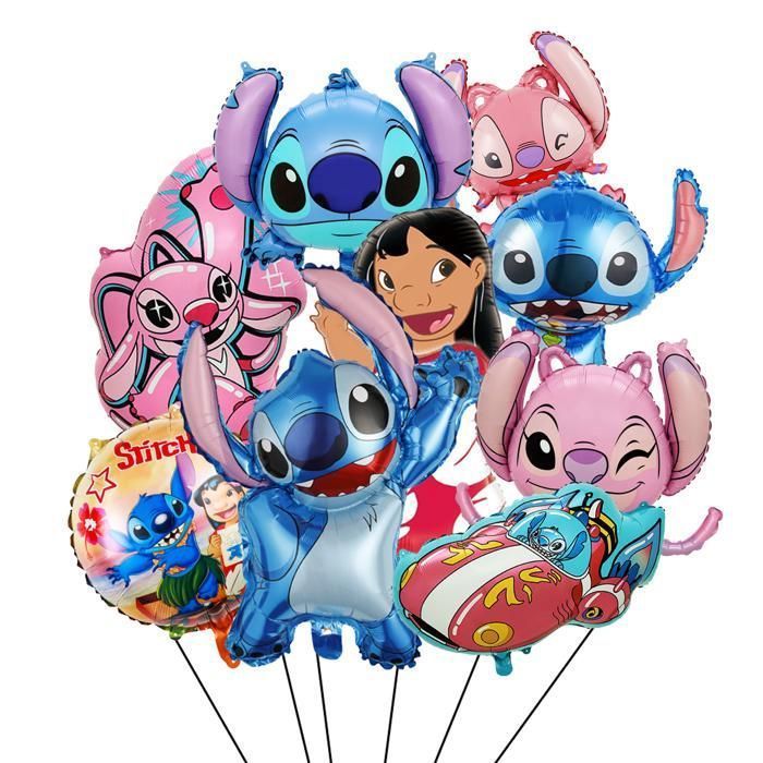 Conjunto de Balões - INBOXXARTY - Stitch - Multicolorido - Balão de Hélio - Decoração de Aniversário