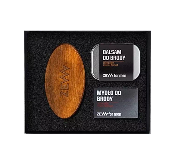 Zew For Men zestaw Zadbany Brodacz mydło   balsam   szczotka do brody