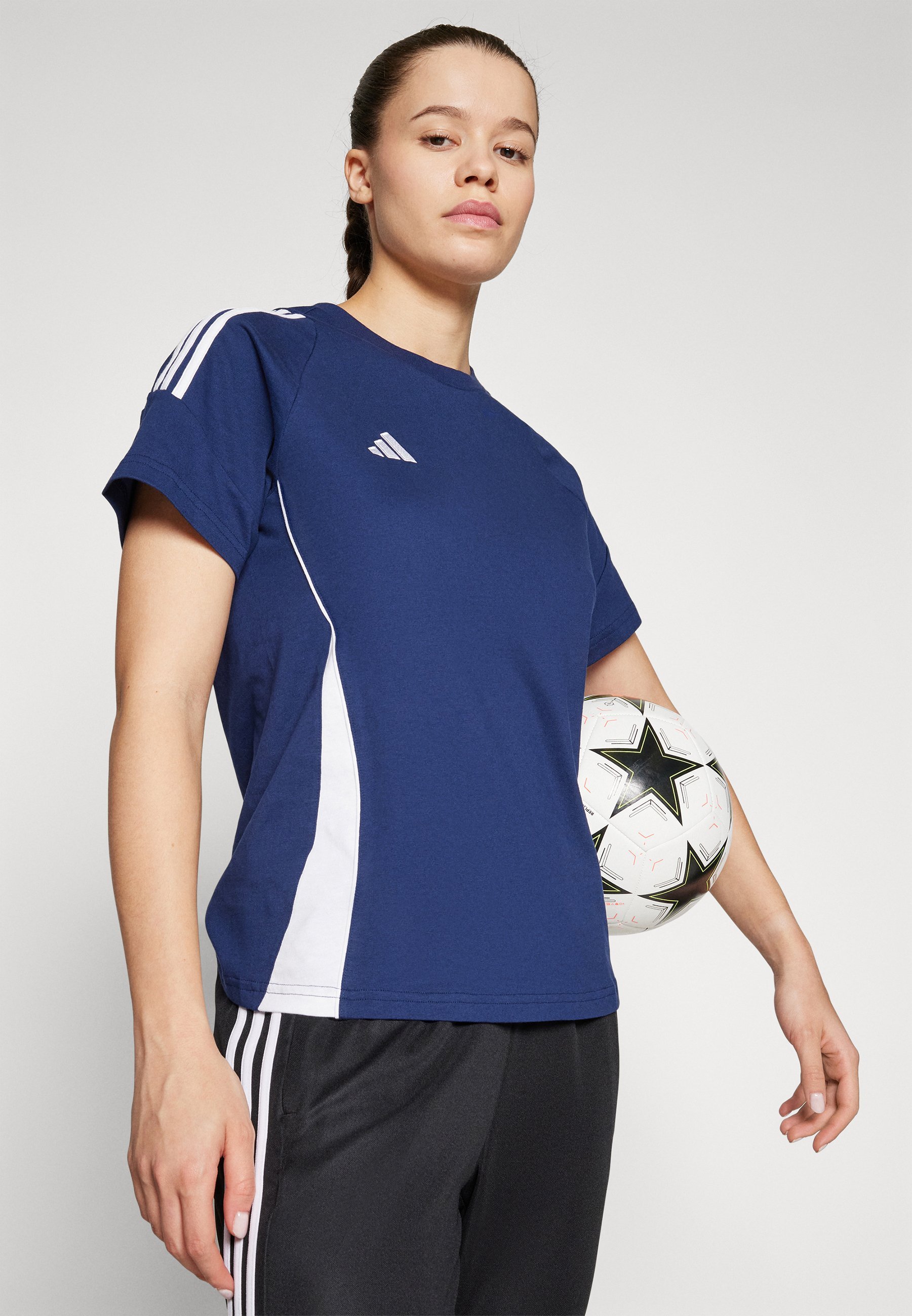 adidas Performance TIRO24 - T-shirt met print - team marineblauw/wit