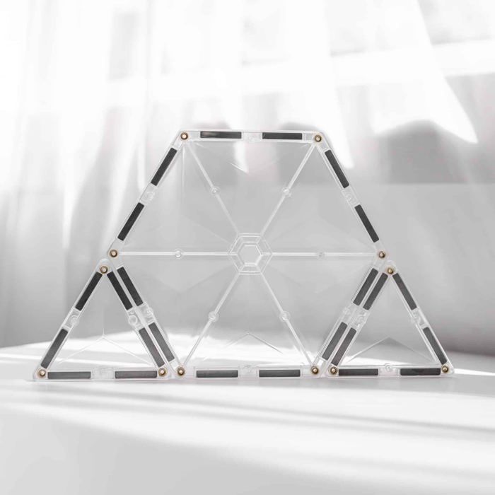 CONNETIX Bouw Magnetische Tegels Transparant Startpakket, 34 stuks