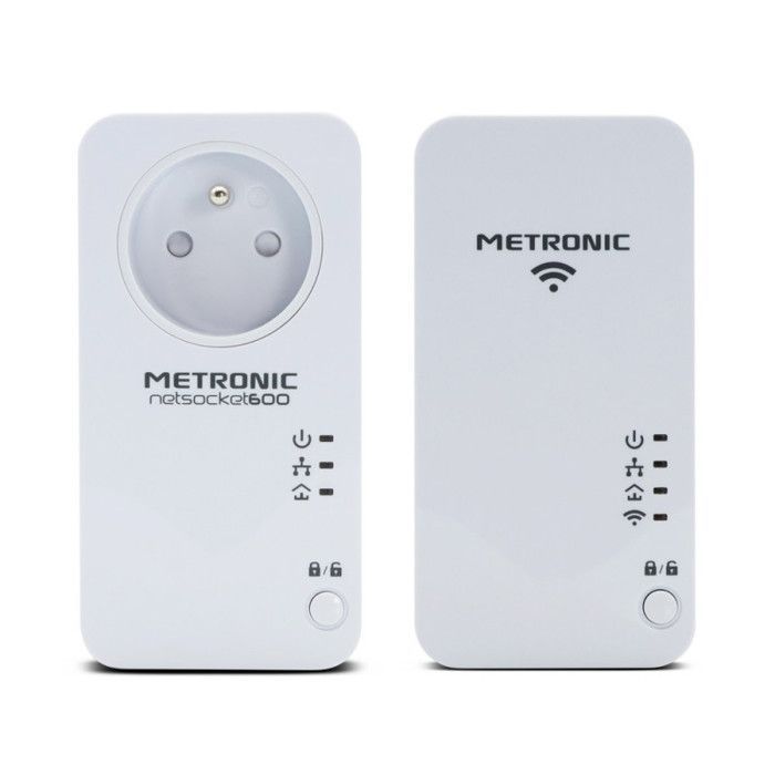 Prise CPL Duo Wi-Fi 600 Mb/s avec prise gigogne - blanc