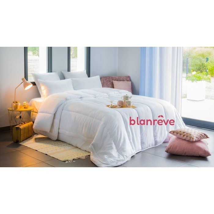 Edredón - 200 x 200 cm - BLANRÊVE - 4 estaciones - 420 g/m² - Blanco