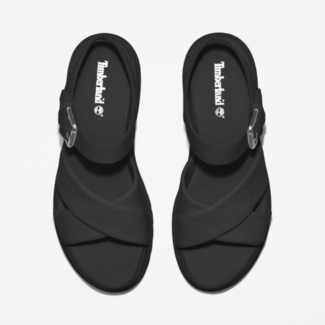 Sandalo a Listini Incrociati London Vibe da                Donna in colore nero