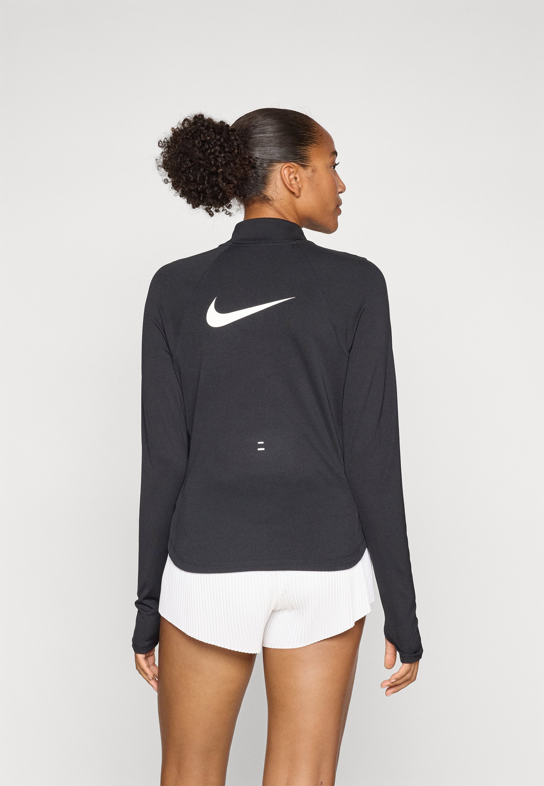 Nike Performance TEMPO TOP - Top s dlouhým rukávem - černá/bílá