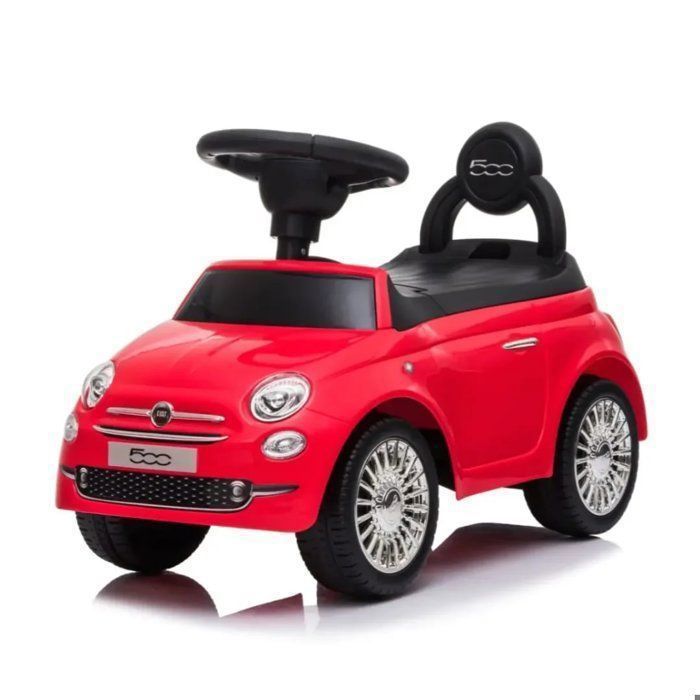 Fiat 500 Ride-On Toy for Children 1 to 3 Years Old - Red - Officially Licensed - Horn & Sound Effects - Walking Aid - Storage Box - 25kg