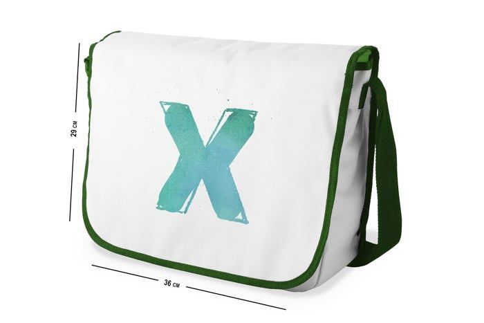 Children's multicoloured cotton messenger bag - adorable printed pattern, adjustable shoulder strap
