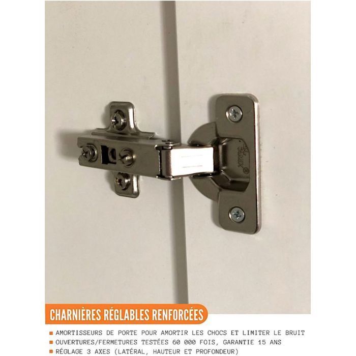 Meuble d'angle bas Bellissi Chene 1 porte L 105 cm - Cuisineandcie
