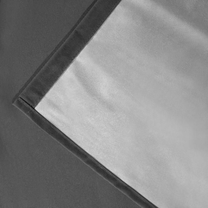 IDMARKET Set of 2 anthracite grey thermal curtains 135x240 cm