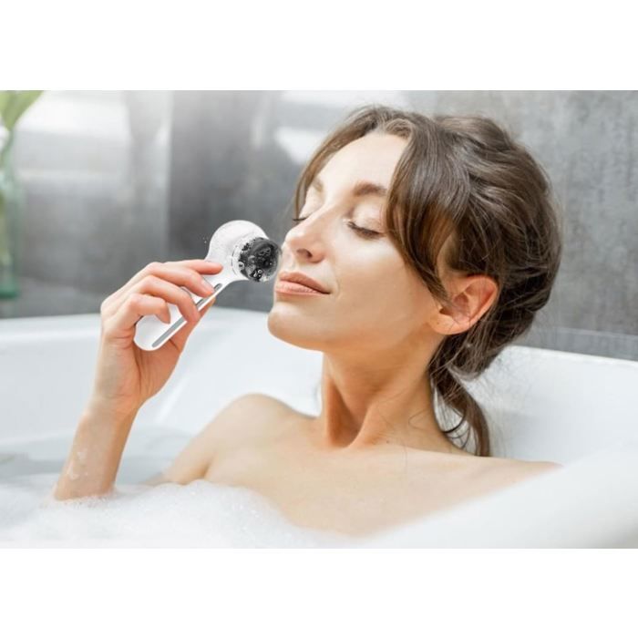 Escova de limpeza facial elétrica, 6 modos, USB, IPX5