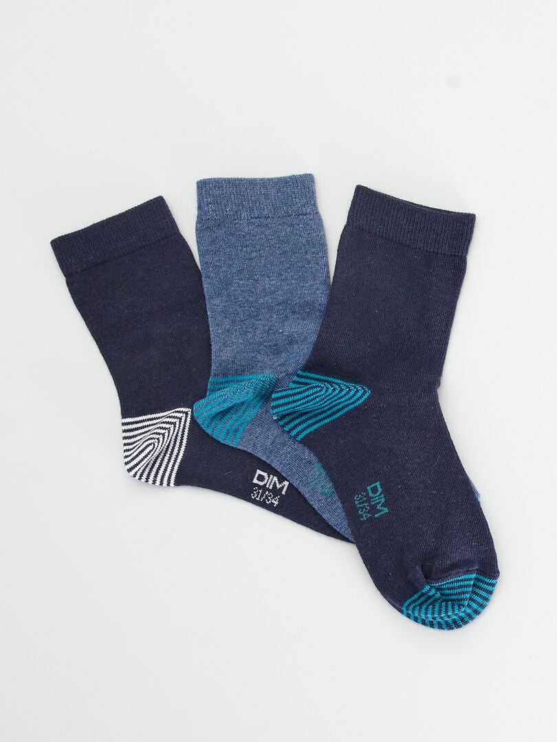 Trío de calcetines 'DIM' - AZUL