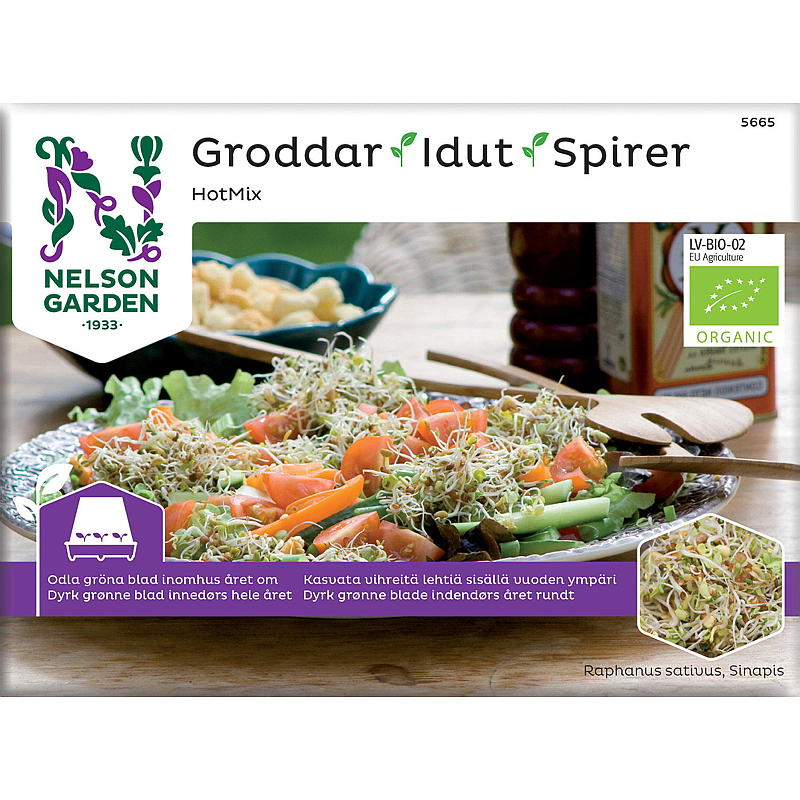 Nelson Garden Sprouts Hot Mix økologisk