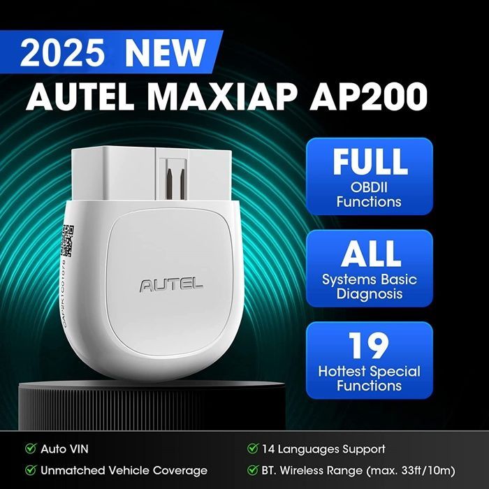 Autel AP200 OBD2 Bluetooth Car Diagnostic Tool with Full System Diagnostics