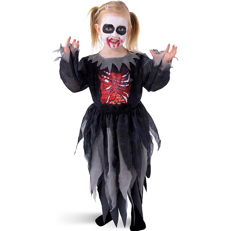 Time 2 Change Halloween kostume 7-10 år, Zombie kjole