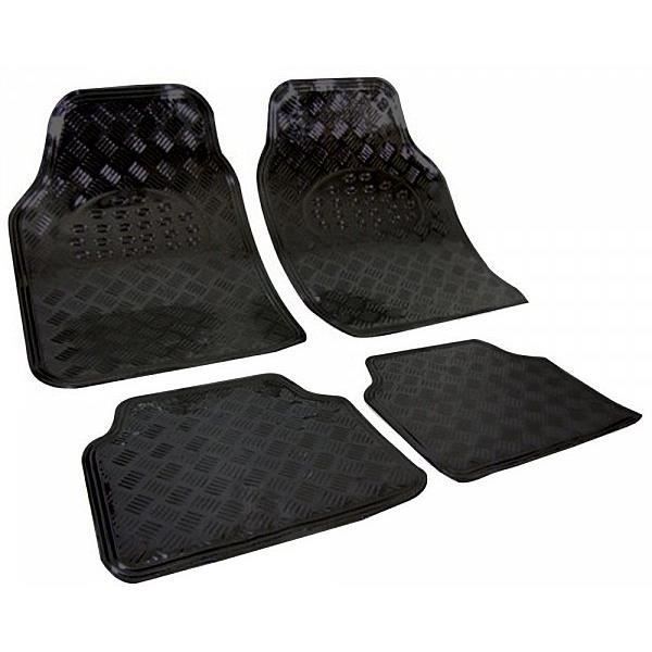Alfombrillas universales para coche WOLTU, juego de 4, de plástico, moqueta o PVC, color negro.
