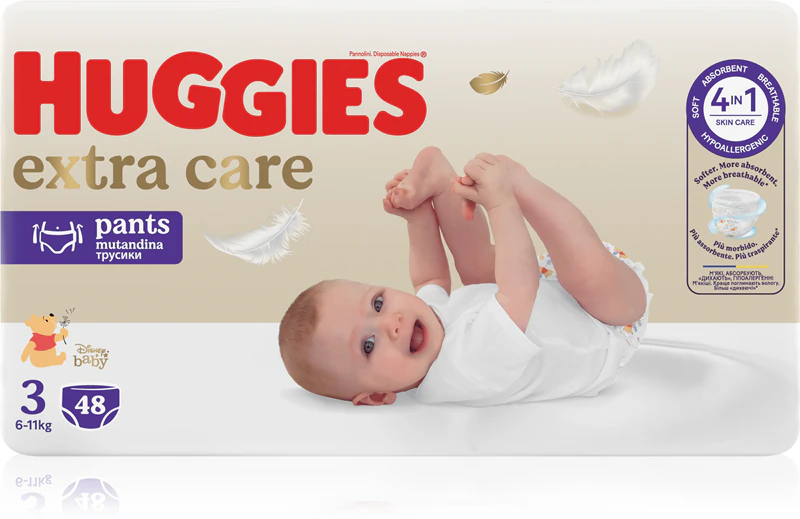 Fraldas descartáveis Huggies Extra Care Pants tamanho 3