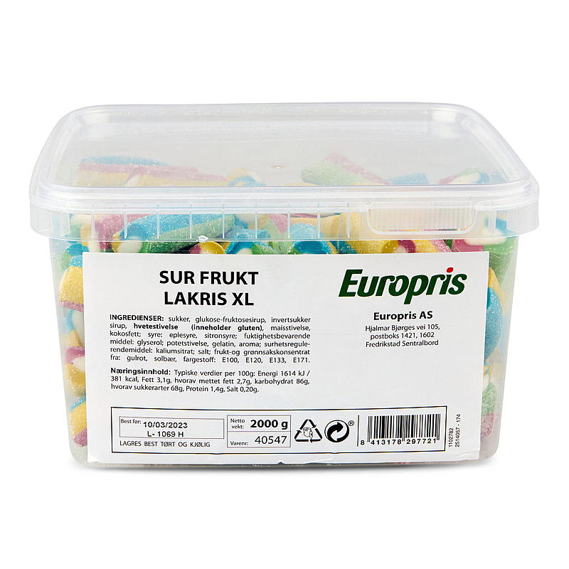 KnallGoodt Syrlig fruktlakrits 2 kg