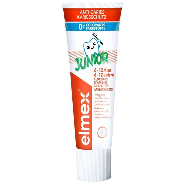 Elmex zobna pasta za otroke 6-12 let, 75 ml