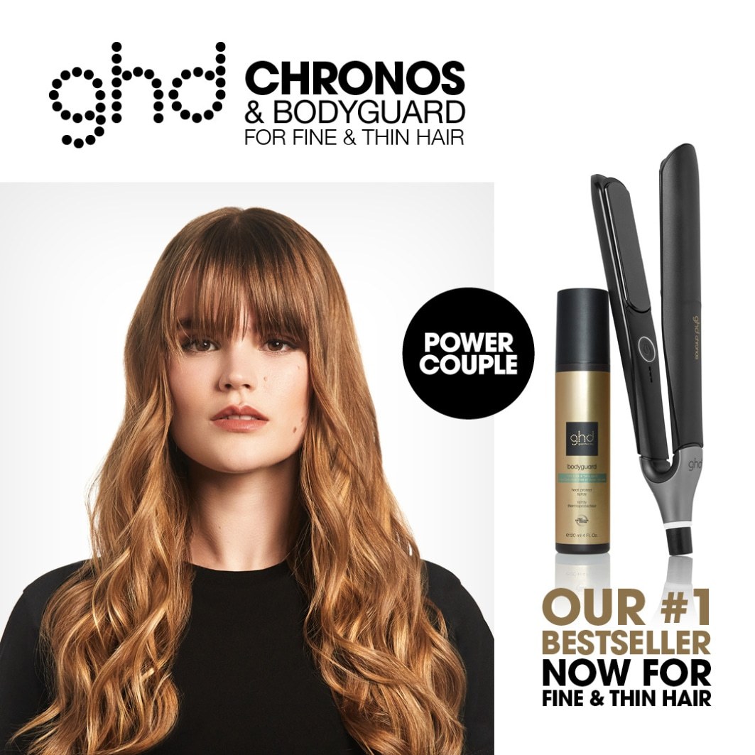 ghd Bodyguard nuo karščio apsaugantis purškiklis ploniems ir ploniems plaukams – 120 ml