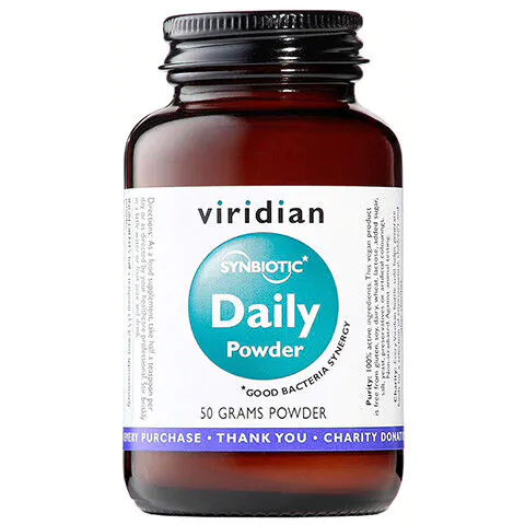 Viridian Synerbio Daily, Suplement diety zawierający żywe kultury bakterii, Proszek