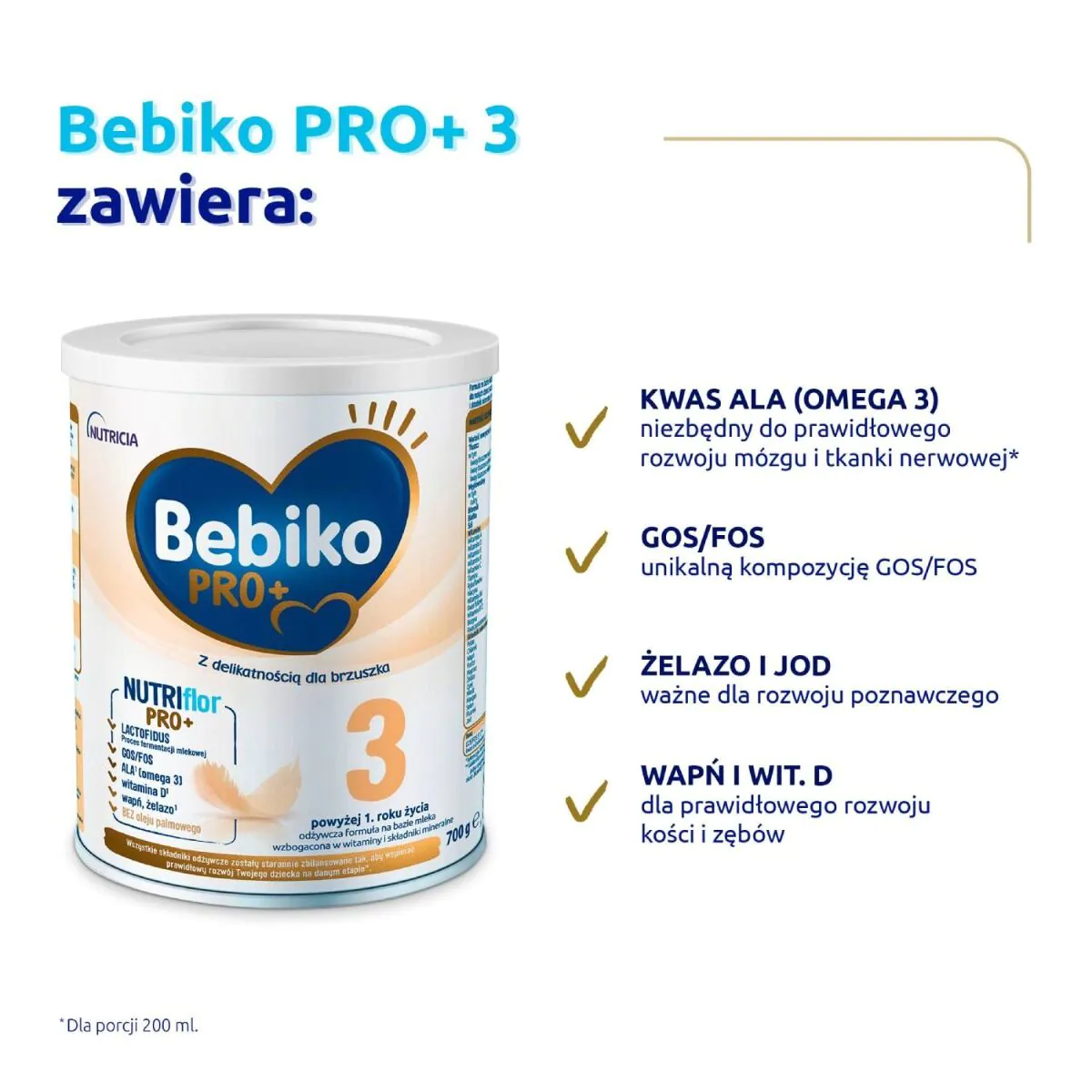 Bebiko Pro+ 3 Mleko modyfikowane w puszce poroku