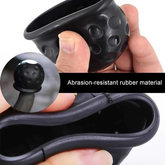 Cubierta para bola de enganche de remolque, cubierta para bola de enganche de coche, cubierta para bola de enganche de remolque, 50 mm, 2 piezas, negro