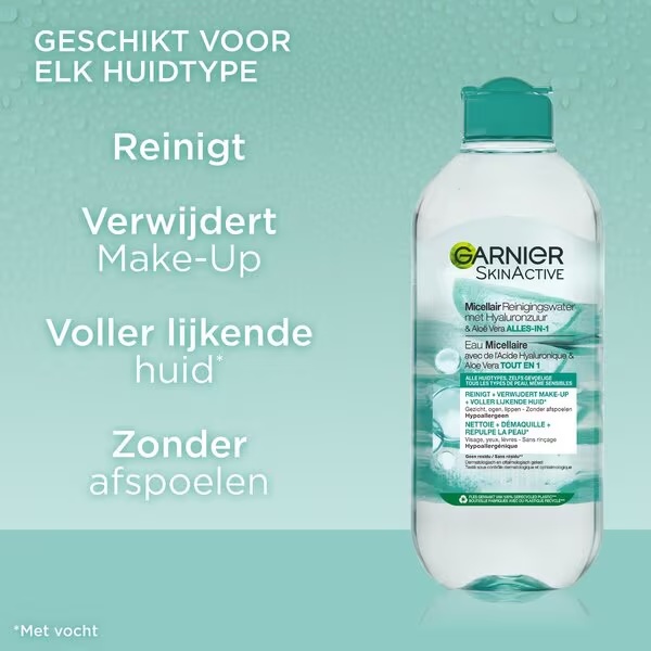 Garnier SkinActive micelarna voda za čišćenje s hijaluronskom kiselinom i aloe verom 400 ml - za sve tipove kože