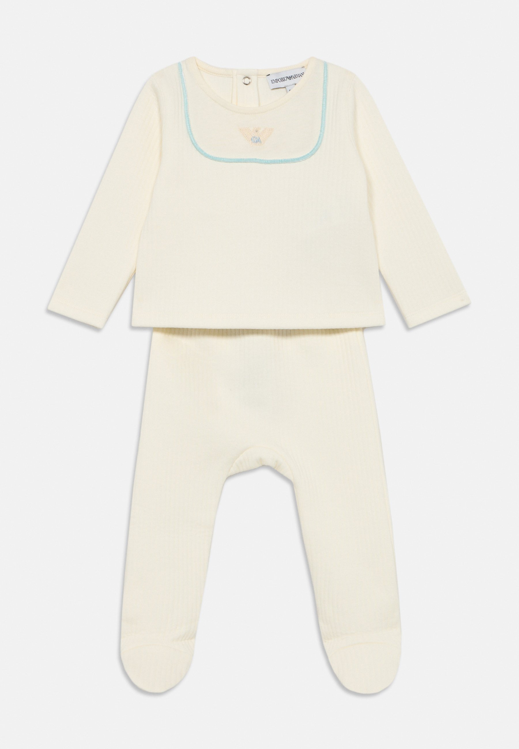 Emporio Armani SET NEONATO UNISEX - Nohavice - maslová/svetlomodrá