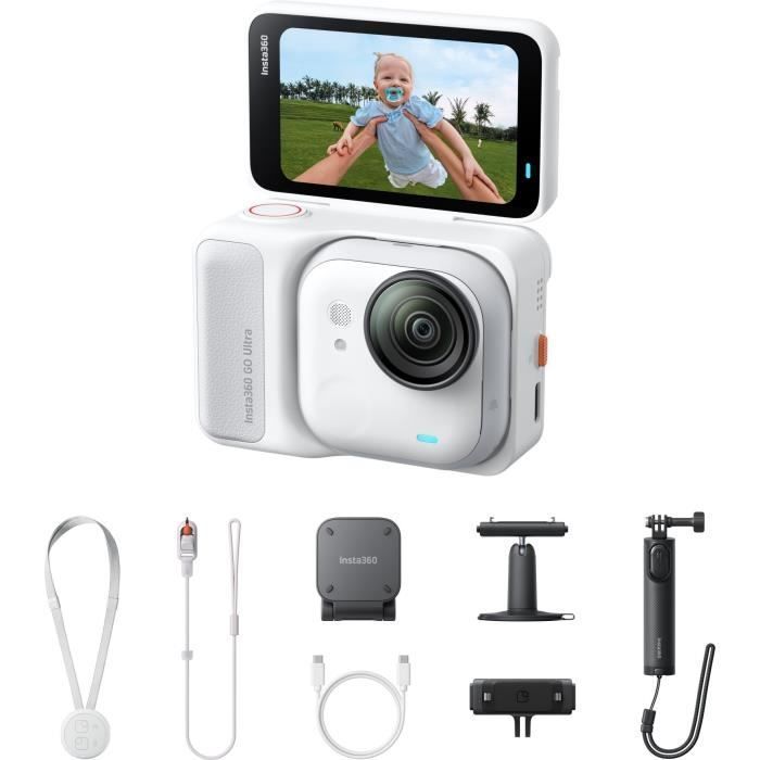 Câmera de ação - INSTA360 - Go Ultra - Pacote Creator - 4K - Branca