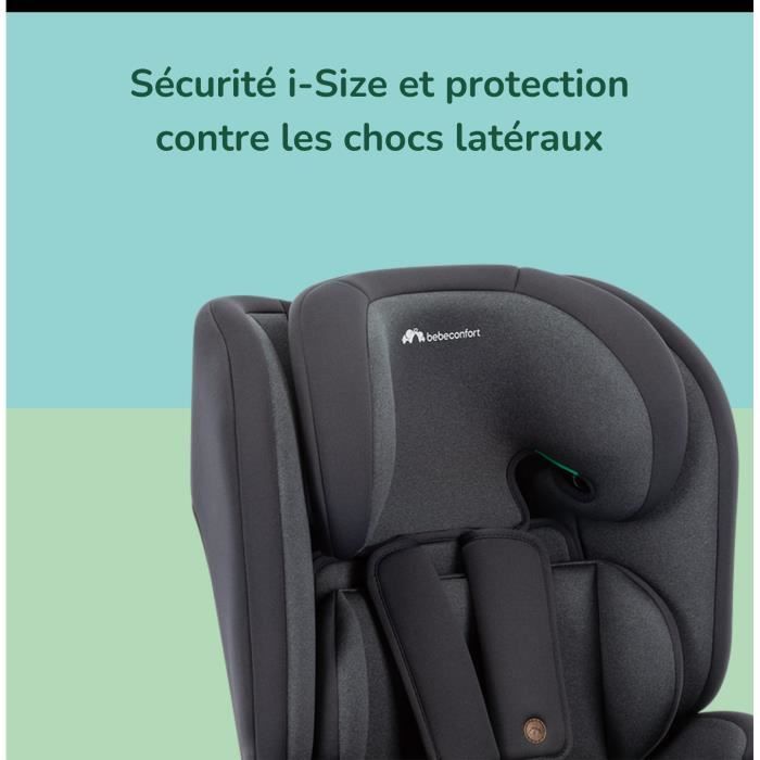 Seggiolino auto convertibile BEBE CONFORT GROW i-Size, da 15 mesi a 12 anni (76-150 cm), ISOFIX, standard di sicurezza R129, colore nero fumé.