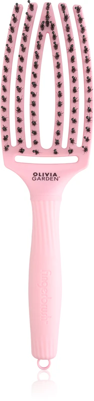 Olivia Garden Fingerbürste ThinkPink Wildschwein & Nylon Jaipur Rose Haarbürste