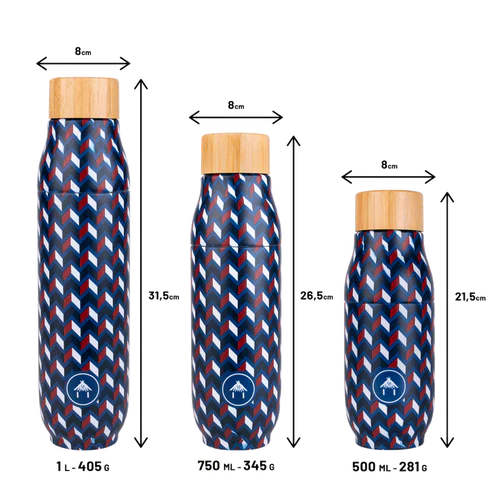 Cabaia 500-ml-Wasserflasche von Dausmenil, marineblau
