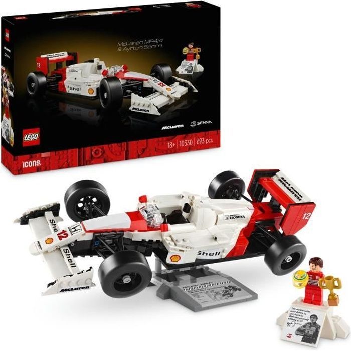 LEGO Icons 10330 McLaren MP4/4 og Ayrton Senna, modellbilsett for voksne