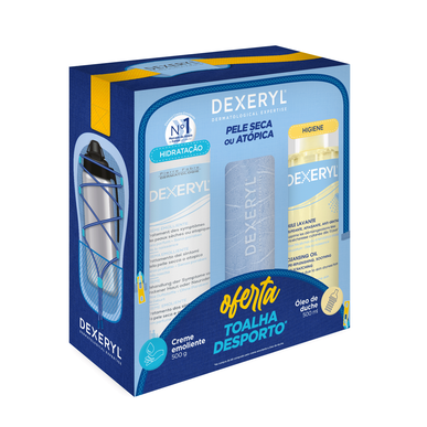 Změkčující krém Dexeryl Pack pro atopickou pokožku s ručníkem 1 ks 1 ks