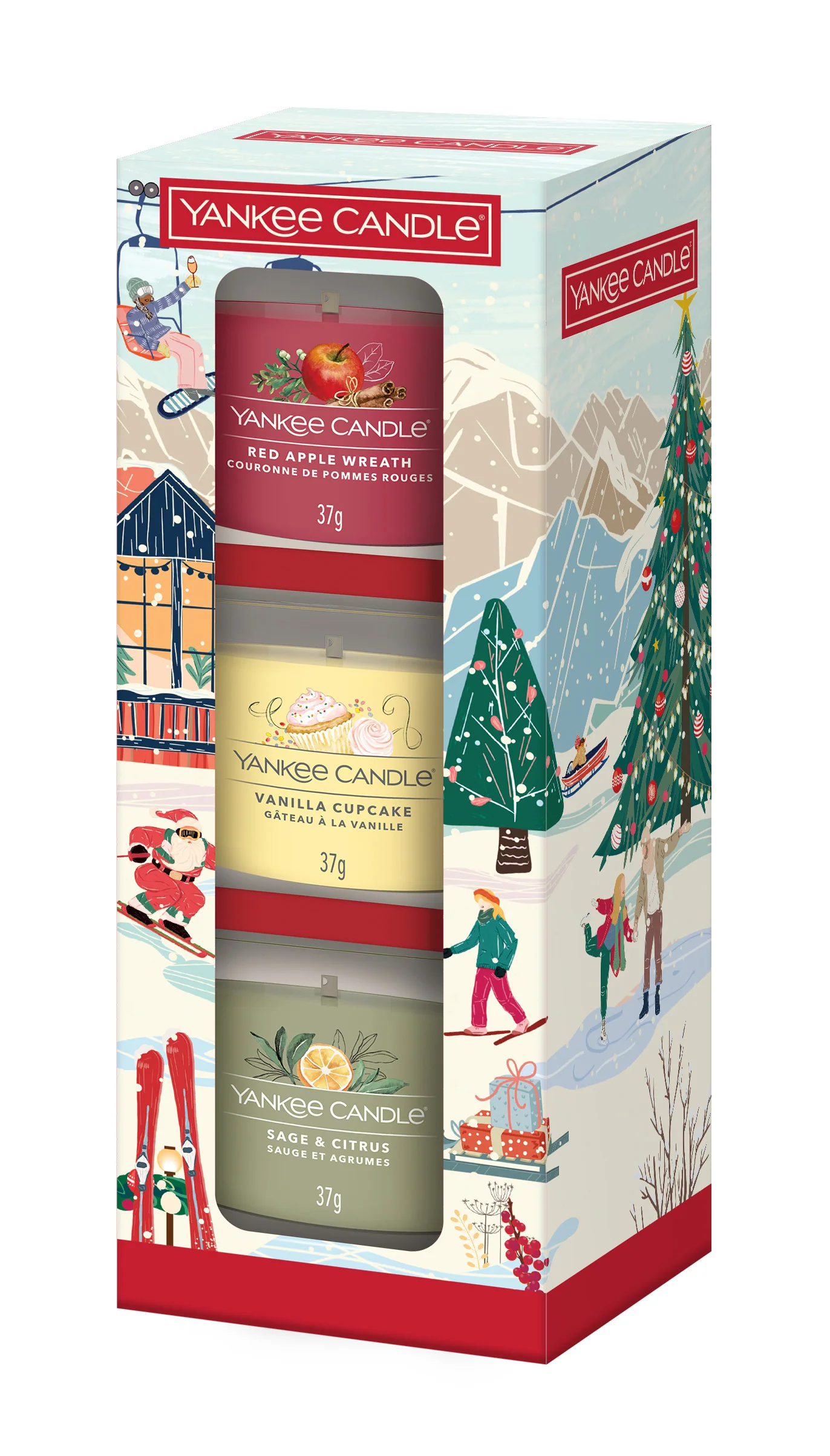 Filled Votive Candles Confezione Regalo 3 Candele Votive - HOLIDAY PARTY SET - Candela Profumata