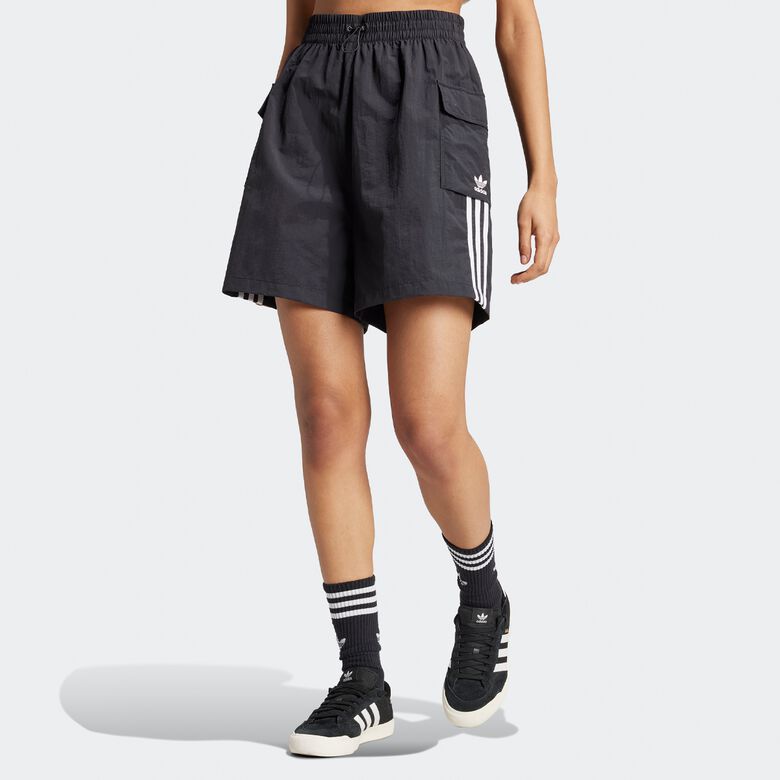 Kurze Cargohose mit 3 Streifen, Sommerglanz